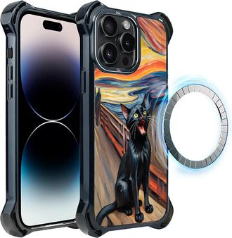 OEM Funda Ibizu Dropguard Ultra Para Iphone 14 Pro Max Con Magsafe, Edvard Munch, Gato Gritando