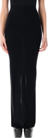 Rick Owens Black Pillar Maxi Skirt