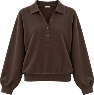 Akep Polo de lana con logo - Sweatshirts & Hoodies - Mujer - Marr&oacute;n - XL