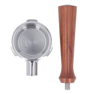 OEM Portafiltro Sin Fondo De 58 Mm Con Cesta De Madera Desmontable Y Asa Para Barsetto