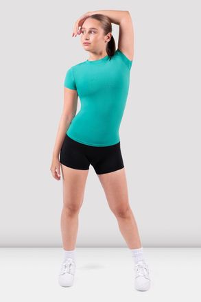 Bloch Apex Teen Flex Short Sleeve Tee, Green