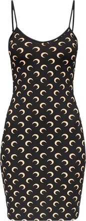 Marine Serre Fitted Mini Dress with Crescent Moon Print