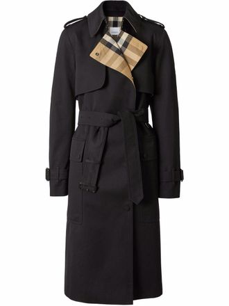 Burberry Trench con revers a contrasto - Nero