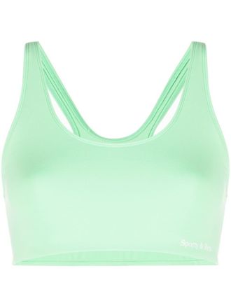 Sporty & Rich scoop-neck sports bra - Green