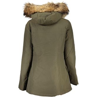 Woolrich Verde Cotton Women Jacket Green Clothing