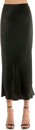 Socialite Bias Cut Satin Maxi Skirt in Black at Nordstrom Rack, Size X-Large