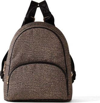 Borbonese Medium Rugzak - Dames - Rugzakken - Bruin - ONE Size - Leer - Tassen