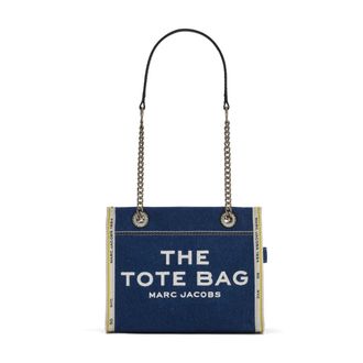 Marc Jacobs The Denim Chain Medium Tote - Dames - Schoudertassen - Blauw - ONE Size - Denim - Tassen