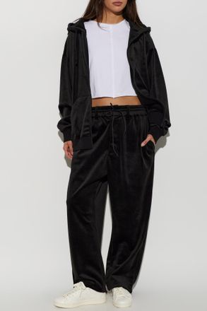 Yohji Yamamoto Velvet Sweatshirt, Womens, Black
