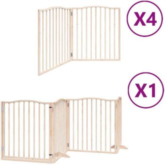 vidaXL Puerta Para Perros Plegable 12 Paneles Madera De &Aacute;lamo 960 Cm Vidaxl