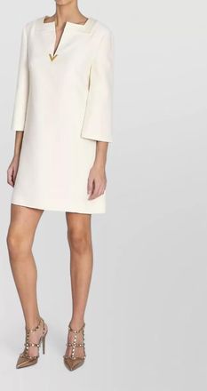Valentino Garavani crepe couture short kaftan dress