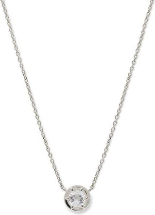 Anzie Melia Kate Topaz Pendant Necklace in Silver at Nordstrom, Size 16