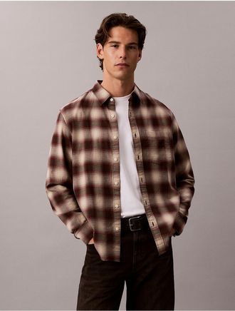 Calvin Klein Jeans Calvin Klein Mens Plaid Flannel Classic Shirt - Multi - 2XL