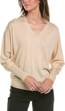 Lafayette 148 New York V Neck Dolman Wool & Silk-Blend Sweater