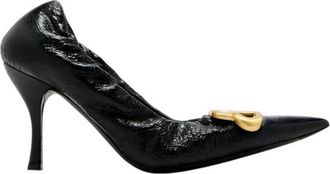 Balenciaga Monaco BB Leather Pumps, Brand Size 40 ( US Size 10 )