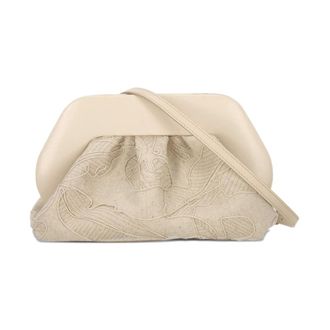 Themoir&egrave; Tia Gathered Clutch - female - THEMOIR&egrave; - Clutches - Beige - ONE SIZE - Bags
