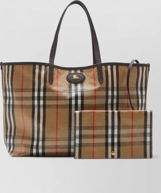 Burberry highlands medium canvas shoulder bag