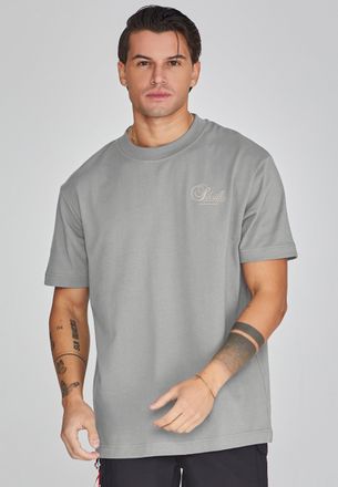 Siksilk Mens Grey Graphic T-Shirt S