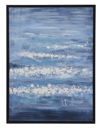 CosmoLiving by Cosmopolitan Cosmoliving By Cosmopolitan Blue Wood Framed Wall Art