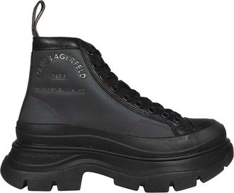 Karl Lagerfeld Luna Maison Karl boots - women - Rubber/Fabric/Polyamide/Calf Leather - 35 - Black