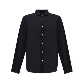 Herno Linnen Overhemd - Heren - Casual Overhemden - Blauw - XL - Linnen - Overhemden