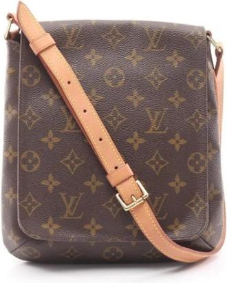 Louis Vuitton Pre-owned Cross Body Bags, female, Brown, Size: ONE SIZE Pre-owned Vintage Canvas Cross Body Bag