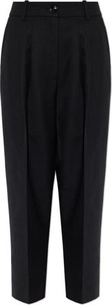 Anine Bing Brice Broek - Dames - Vrijetijds broeken - Zwart - M - Wol - Broeken