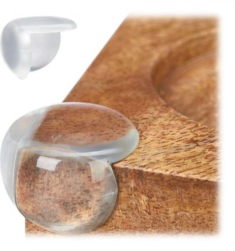 Relaxdays Relaxdays - Protectores Para Esquinas Y Bordes, Set, Protecci&oacute;n Para Muebles, Pvc, Antigolpes, 12 Uds., Transparente