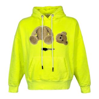 Palm Angels Hoodies, male, Yellow, Size: XS Teddy Bear Hoodie