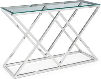 Julian Bowen Biarritz Glass Console Table 1.2m - Julian Bowen | TJ Hughes