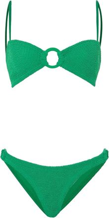 Hunza G Misty hoop-detail bikini set - Green