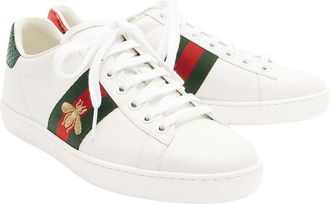Gucci Womens Leather Bee Ace Sneaker (Authentic Pre-Loved)