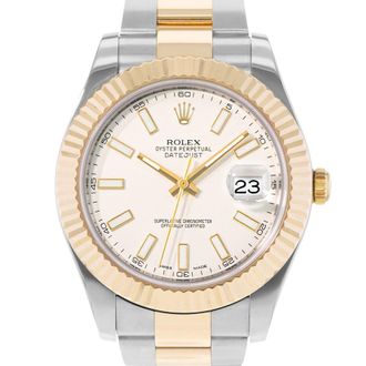 Rolex Pre-owned Rolex Datejust Ii Automatic Chronometer Silver Dial Mens Watch 116333 SSO