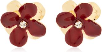 Marni Enamel Flower Stud Earrings - Dames - Oorbellen - Geel - ONE Size - Accessoires