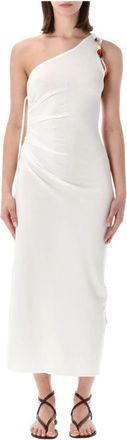 Sessun Leite Lange Jurk - Dames - Feestkleedjes - Wit - XS - Kleedjes