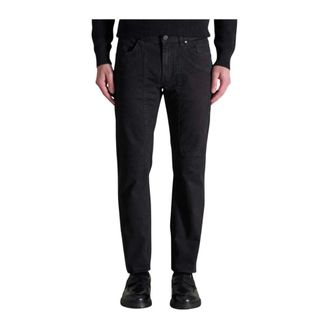 Jeckerson Slim Fit Jeans, male, Black, W30, Zip and Button Trousers with Pockets