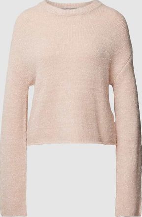 Jake*s Strickpullover mit überschnittenen Schultern in Hellrosa, Größe 44