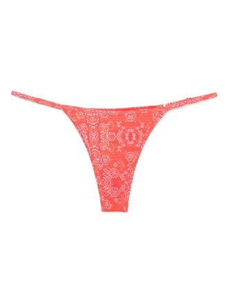 Roberta Einer x Kiss n Thrill Frida floral-print bikini bottoms - Red