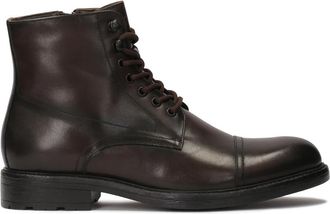 Kazar Bruine laarzen met stiksels op de neus - Heren - Veterlaarzen - Bruin - 43 EU - Leer - Schoenen