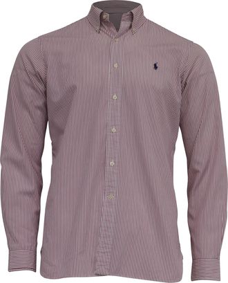 Ralph Lauren Striped Button-Down Shirt in Pink Cotton