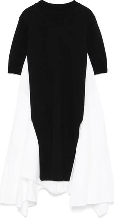 sacai Abito in popeline - Nero