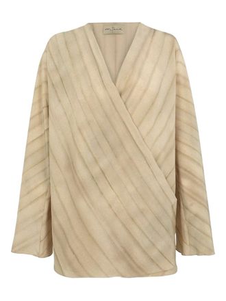 Cortana Fedra wrap blouse - women - Silk - 38 - Neutrals