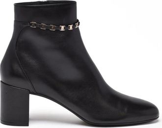 Ferragamo Black Leather Ghila Boots