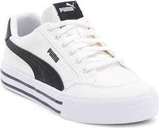 Puma Court Classic Vulcanized Sneaker in Puma White/Puma Black at Nordstrom Rack, Size 10.5