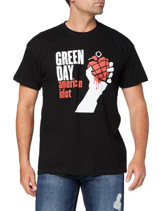 Hot Topic Green Day Mens American Idiot Short Sleeve T-Shirt, Black, XX-Large