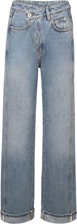 Loewe Jeans a gamba ampia con applicazione - Blu