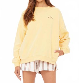 The Upside Paradise Coolum Crew Neck Sweatshirt In Lemonbalm