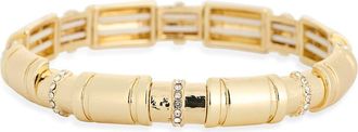 Nordstrom Rack Cubic Zirconia Rondelle Bracelet in Clear- Gold at Nordstrom Rack