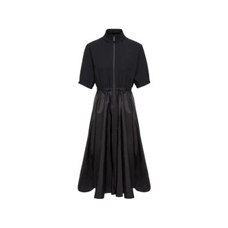 Moncler Shirt Dresses, female, Black, Size: XL Midi Dress