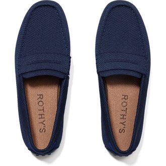 Rothy's The Driving Loafer in Navy Herringbone at Nordstrom, Size 10.5